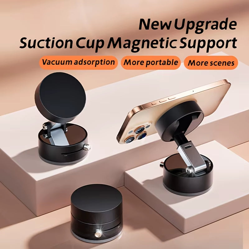 Revolutionary Vacuum Magnetic Suction Cup Folding Swivel Stand - Your Ultimate Mobile Phone Holder!